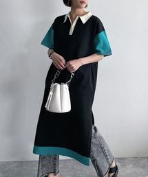 PAGEBOY | バイカラーポロワンピース(ワンピース)
