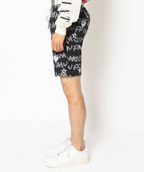 STUD MUFFIN(スタッドマフィン)の「STUD MUFFIN/スタッドマフィン/GRAFGRAM柄ナイロンストレッチ ラッシュショーツ(その他パンツ・メンズ・ブラック・2/3)」の2枚目の写真