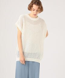 TOMORROWLAND  | メッシュコットン クルーネックベスト(ニット/セーター)