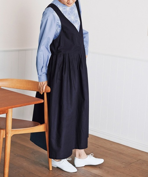 Sunny clouds（サニークラウズ）の「サニークラウズ渾身タックジャンスカ＜レディース＞（ジャンパースカート・レディース・ダークネイビー・NM/LARGE/MEDIUM）」の6枚目の写真