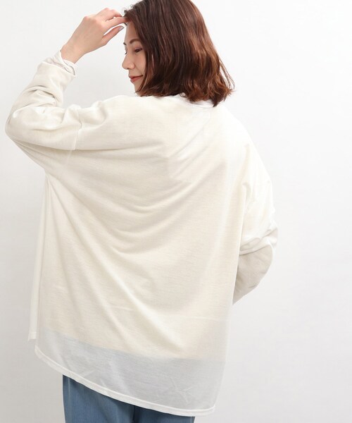 SHOO・LA・RUE(シューラルー)の「◆梨地トッパーカーディガン(カーディガン/ボレロ・レディース・ホワイト系/ベージュ/ピンク系/ブラック・03/04/02)」の5枚目の写真