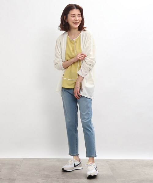 SHOO・LA・RUE(シューラルー)の「◆梨地トッパーカーディガン(カーディガン/ボレロ・レディース・ホワイト系/ベージュ/ピンク系/ブラック・03/04/02)」の20枚目の写真