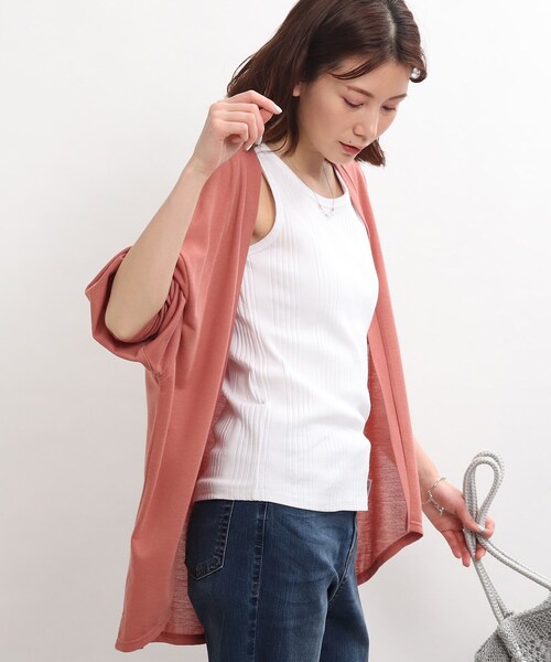 SHOO・LA・RUE(シューラルー)の「◆梨地トッパーカーディガン(カーディガン/ボレロ・レディース・ホワイト系/ベージュ/ピンク系/ブラック・03/04/02)」の22枚目の写真