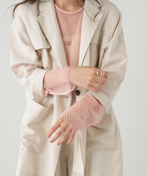 Kastane（カスタネ）の「【SETUP対応】リネンBIGジャケット（テーラードジャケット・レディース・ピンク/グリーン/アイボリー・FREE）」の4枚目の写真