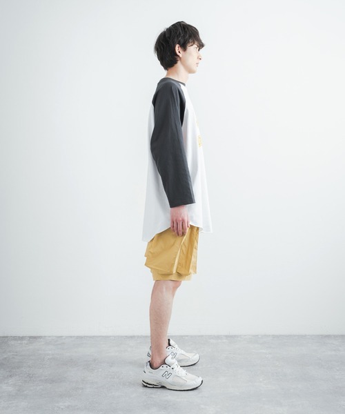 Rocky Monroe（ロッキーモンロー）の「オーバーサイズ ラグランスリーブ七分袖ロゴTシャツ（Tシャツ/カットソー・メンズ・チャコールグレー/ネイビー/グレー/グリーン/バーガンディー・M/L）」の22枚目の写真