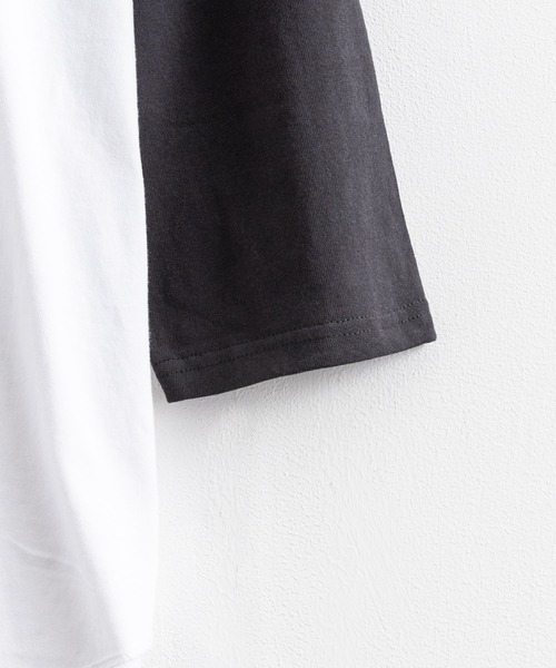 Rocky Monroe（ロッキーモンロー）の「オーバーサイズ ラグランスリーブ七分袖ロゴTシャツ（Tシャツ/カットソー・メンズ・チャコールグレー/ネイビー/グレー/グリーン/バーガンディー・M/L）」の13枚目の写真