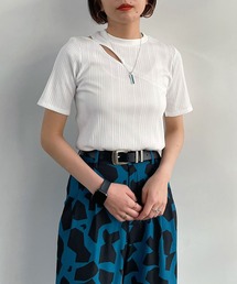 PAGEBOY | スリットオープンリブプルオーバー(Tシャツ/カットソー)