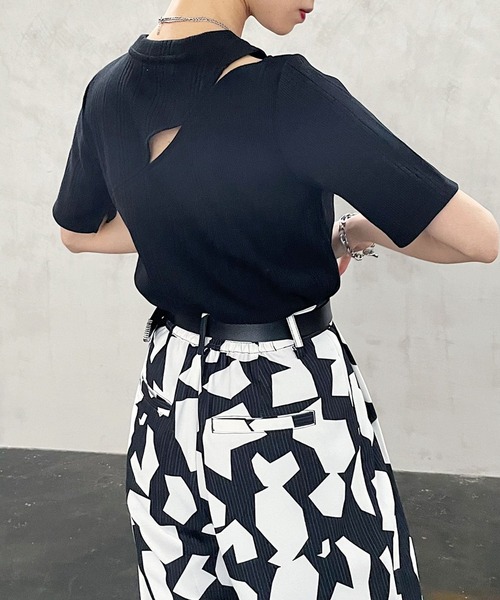 PAGEBOY（ページボーイ）の「スリットオープンリブプルオーバー（Tシャツ/カットソー・レディース・ブラック/オフホワイト/ホワイト系その他/ターコイズブルー・FREE）」の14枚目の写真