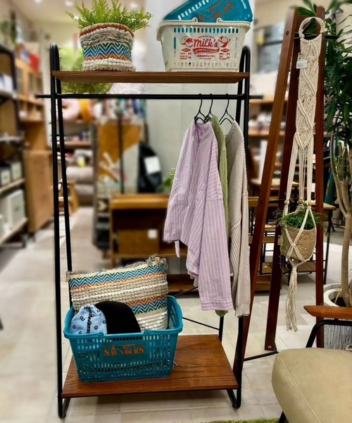 niko and...（ニコアンド）の「オリジナルレジカゴ（収納グッズ・レディース・オフホワイト/アクア・0）」の3枚目の写真