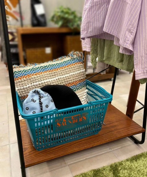 niko and...（ニコアンド）の「オリジナルレジカゴ（収納グッズ・レディース・オフホワイト/アクア・0）」の4枚目の写真