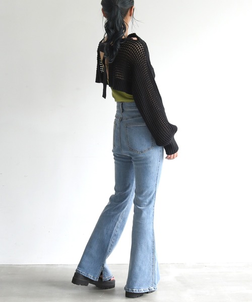 sango（sango）の「前後2WAYメッシュカーディガン（カーディガン/ボレロ・レディース・ブラック/ベージュ/ブラウン・FREE）」の9枚目の写真