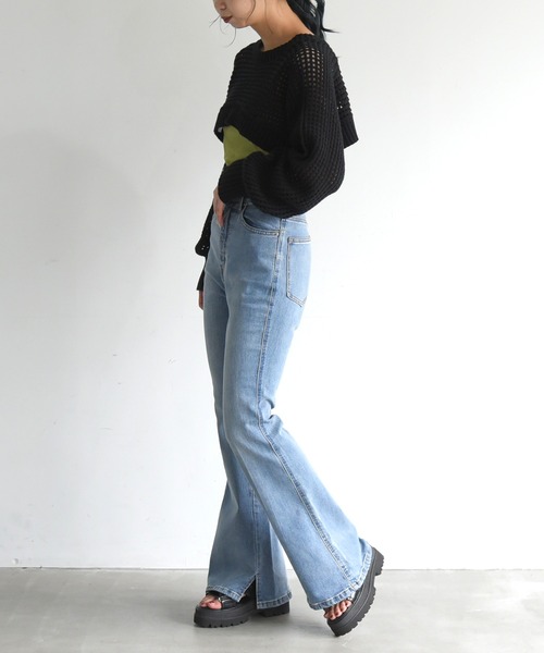 sango（sango）の「前後2WAYメッシュカーディガン（カーディガン/ボレロ・レディース・ブラック/ベージュ/ブラウン・FREE）」の11枚目の写真