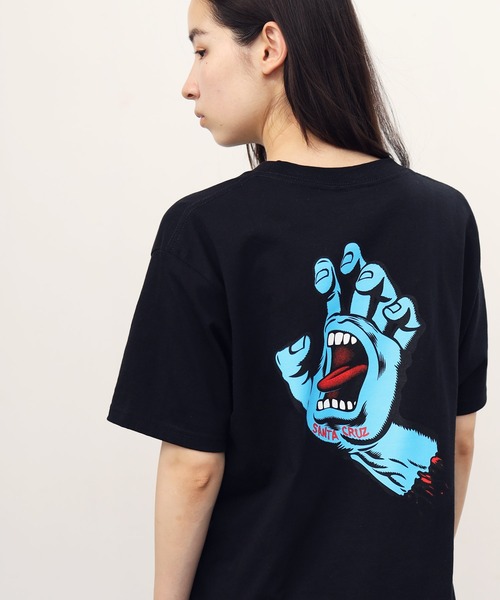 SANTA CRUZ(サンタクルーズ)の「SANTA CRUZ / サンタクルーズ Screaming Hand S/S Regular T-Shirt 半袖 クルーネック ロゴ Tシャツ(Tシャツ/カットソー・メンズ・ホワイト/ブラック/グリーン/ブラック系その他/ダークグリーン/バーガンディー・SMALL/MEDIUM/LARGE/X-LARGE/XX-LARGE)」の3枚目の写真