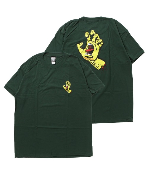 SANTA CRUZ(サンタクルーズ)の「SANTA CRUZ / サンタクルーズ Screaming Hand S/S Regular T-Shirt 半袖 クルーネック ロゴ Tシャツ(Tシャツ/カットソー・メンズ・ホワイト/ブラック/グリーン/ブラック系その他/ダークグリーン/バーガンディー・SMALL/MEDIUM/LARGE/X-LARGE/XX-LARGE)」の1枚目の写真