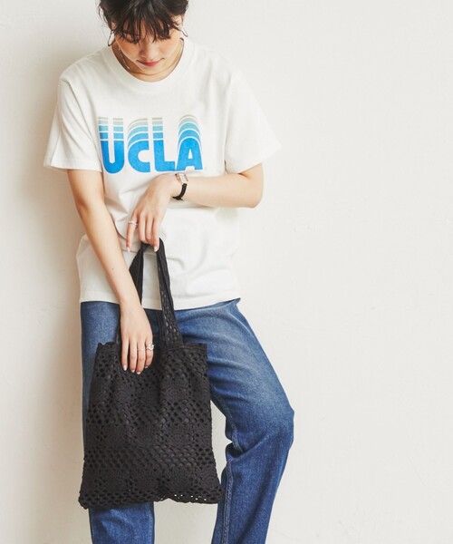 coen（コーエン）の「レース編みトートバッグ（トートバッグ・レディース・ブラック/オレンジ/ナチュラル/ケリー・FREE）」の12枚目の写真