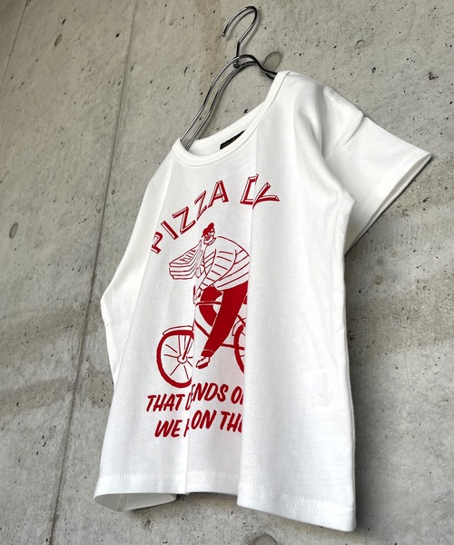 Life Support Products（ライフサポートプロダクツ）の「デイリープリントT（80～150cm）（Tシャツ/カットソー・キッズ・サンドベージュ/グレー系その他/ピンク/キナリ/グリーン/オフホワイト/ホワイト/パープル/グレー/ブルー/レッド/グレー系その他2/ブラック/ベージュ/アイボリー/マスタード/カーキ/ネイビー/オレンジ/チャコール・90/110/130/95/140/120/80/100/150）」の2枚目の写真