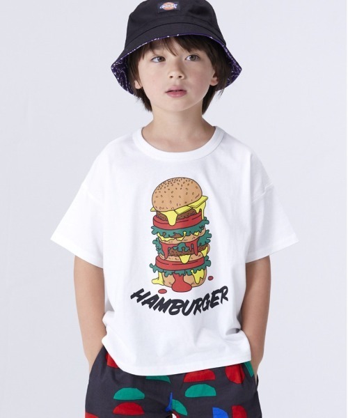 Life Support Products（ライフサポートプロダクツ）の「デイリープリントT（80～150cm）（Tシャツ/カットソー・キッズ・サンドベージュ/グレー系その他/ピンク/キナリ/グリーン/オフホワイト/ホワイト/パープル/グレー/ブルー/レッド/グレー系その他2/ブラック/ベージュ/アイボリー/マスタード/カーキ/ネイビー/オレンジ/チャコール・90/110/130/95/140/120/80/100/150）」の3枚目の写真