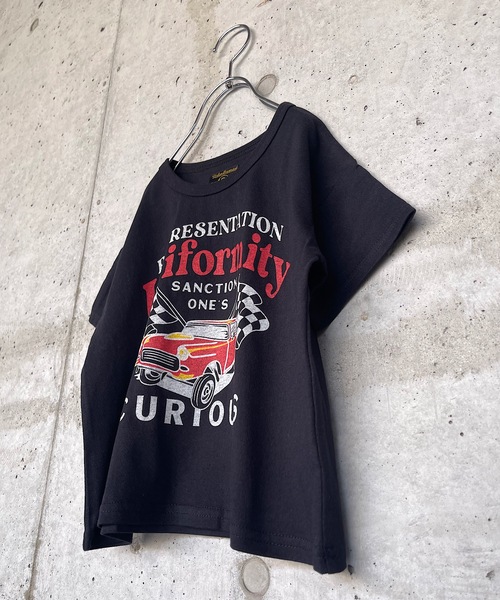 Life Support Products（ライフサポートプロダクツ）の「デイリープリントT（80～150cm）（Tシャツ/カットソー・キッズ・サンドベージュ/グレー系その他/ピンク/キナリ/グリーン/オフホワイト/ホワイト/パープル/グレー/ブルー/レッド/グレー系その他2/ブラック/ベージュ/アイボリー/マスタード/カーキ/ネイビー/オレンジ/チャコール・90/110/130/95/140/120/80/100/150）」の6枚目の写真