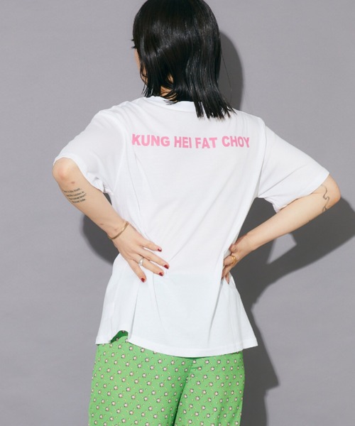 Bloom Closet（ブルームクローゼット）の「"發”S/Stee（Tシャツ/カットソー・レディース・ピンク/グリーン・FREE）」の6枚目の写真