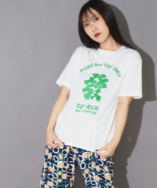 Bloom Closet（ブルームクローゼット）の「"發”S/Stee（Tシャツ/カットソー・レディース・ピンク/グリーン・FREE）」の9枚目の写真
