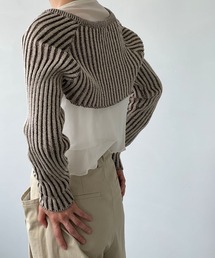 chuclla | リブニット ケープボレロ chw22a021(ニット/セーター)