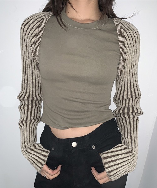 chuclla（チュクラ）の「リブニット ケープボレロ chw22a021（ニット/セーター・レディース・ブラウン・FREE）」の22枚目の写真