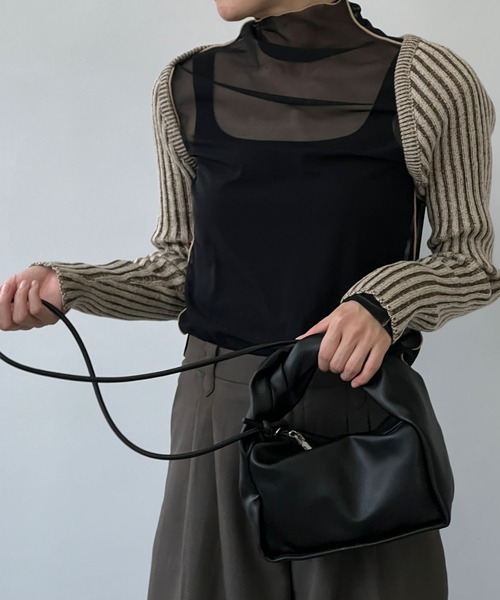 chuclla（チュクラ）の「リブニット ケープボレロ chw22a021（ニット/セーター・レディース・ブラウン・FREE）」の16枚目の写真