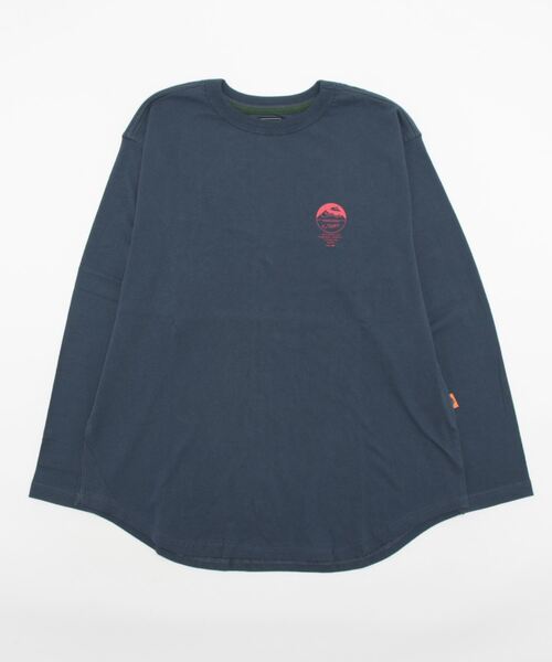 KRIFF MAYER Lady's Collection(クリフメイヤーレディースコレクション)の「裾ラウンドロゴチュニック(Tシャツ/カットソー・レディース・ネイビー/オフホワイト/グリーン/マスタード/カラフル/チャコール・MEDIUM/LARGE)」の5枚目の写真