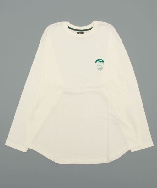 KRIFF MAYER Lady's Collection(クリフメイヤーレディースコレクション)の「裾ラウンドロゴチュニック(Tシャツ/カットソー・レディース・ネイビー/オフホワイト/グリーン/マスタード/カラフル/チャコール・MEDIUM/LARGE)」の2枚目の写真