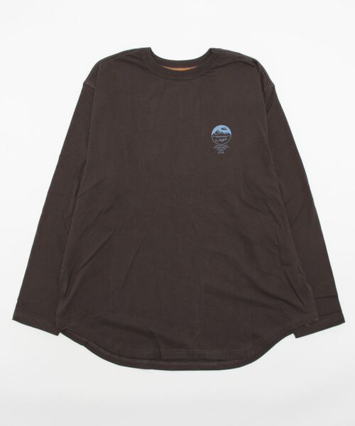 KRIFF MAYER Lady's Collection(クリフメイヤーレディースコレクション)の「裾ラウンドロゴチュニック(Tシャツ/カットソー・レディース・ネイビー/オフホワイト/グリーン/マスタード/カラフル/チャコール・MEDIUM/LARGE)」の3枚目の写真