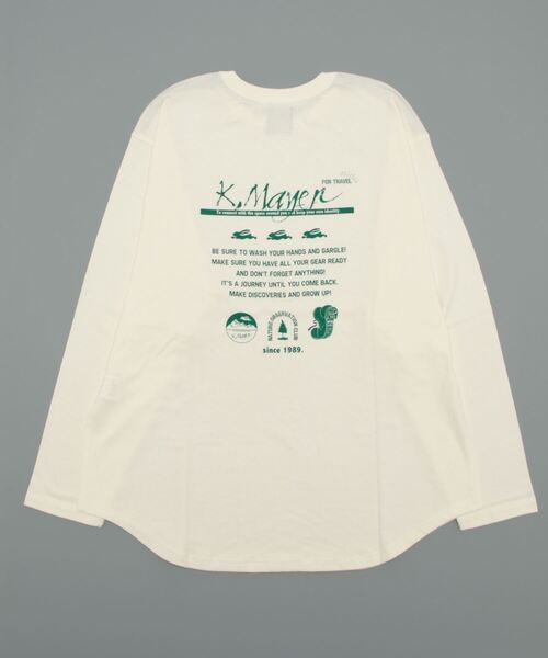 KRIFF MAYER Lady's Collection(クリフメイヤーレディースコレクション)の「裾ラウンドロゴチュニック(Tシャツ/カットソー・レディース・ネイビー/オフホワイト/グリーン/マスタード/カラフル/チャコール・MEDIUM/LARGE)」の17枚目の写真