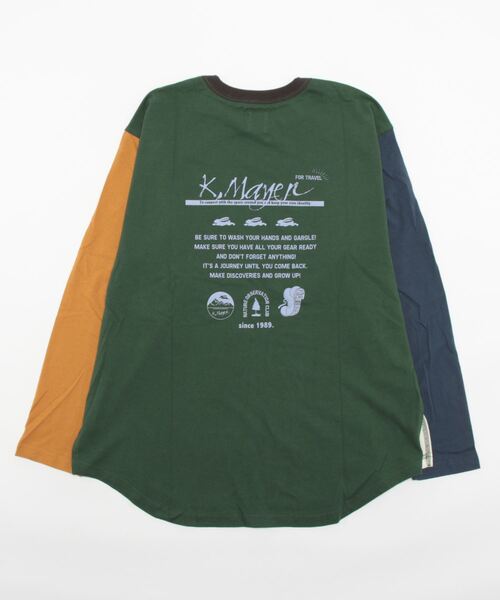 KRIFF MAYER Lady's Collection(クリフメイヤーレディースコレクション)の「裾ラウンドロゴチュニック(Tシャツ/カットソー・レディース・ネイビー/オフホワイト/グリーン/マスタード/カラフル/チャコール・MEDIUM/LARGE)」の18枚目の写真