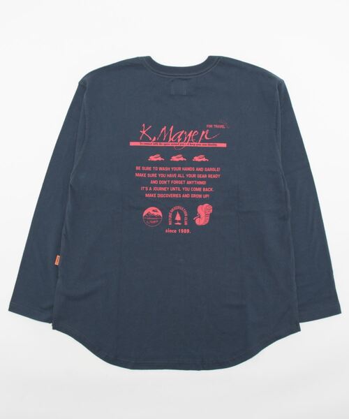 KRIFF MAYER Lady's Collection(クリフメイヤーレディースコレクション)の「裾ラウンドロゴチュニック(Tシャツ/カットソー・レディース・ネイビー/オフホワイト/グリーン/マスタード/カラフル/チャコール・MEDIUM/LARGE)」の19枚目の写真