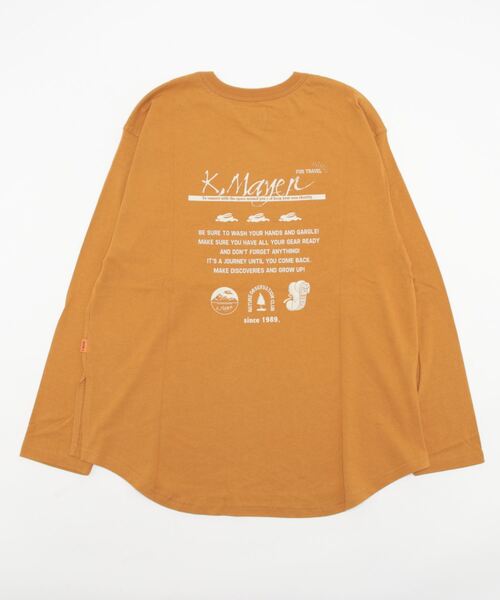 KRIFF MAYER Lady's Collection(クリフメイヤーレディースコレクション)の「裾ラウンドロゴチュニック(Tシャツ/カットソー・レディース・ネイビー/オフホワイト/グリーン/マスタード/カラフル/チャコール・MEDIUM/LARGE)」の22枚目の写真