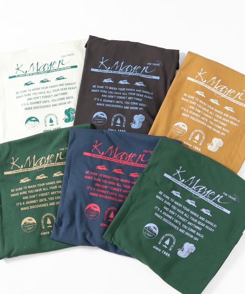 KRIFF MAYER Lady's Collection(クリフメイヤーレディースコレクション)の「裾ラウンドロゴチュニック(Tシャツ/カットソー・レディース・ネイビー/オフホワイト/グリーン/マスタード/カラフル/チャコール・MEDIUM/LARGE)」の16枚目の写真