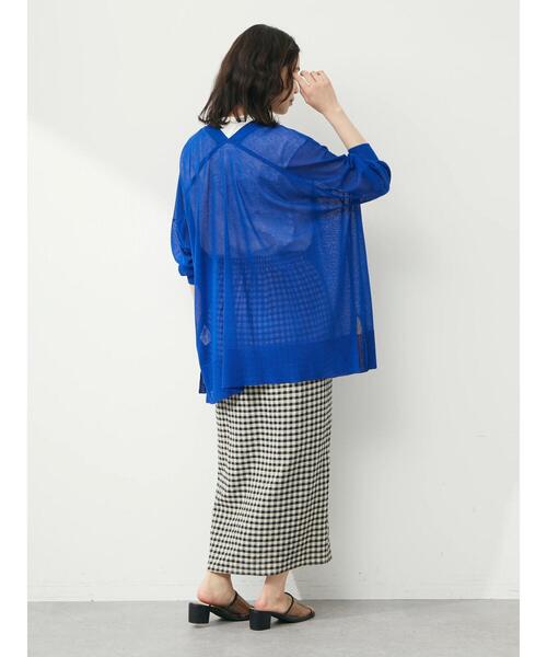 Green　Parks（グリーンパークス）の「洗えるVネックニットカーデ（カーディガン/ボレロ・レディース・ブラック/ブラウン/ブルー/アイボリー・FREE）」の10枚目の写真