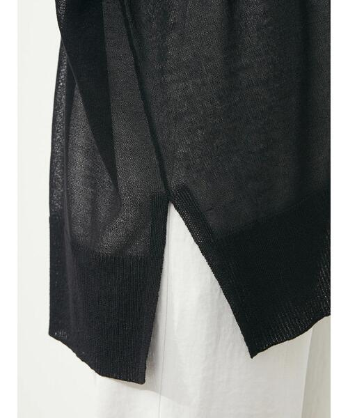 Green　Parks（グリーンパークス）の「洗えるVネックニットカーデ（カーディガン/ボレロ・レディース・ブラック/ブラウン/ブルー/アイボリー・FREE）」の22枚目の写真