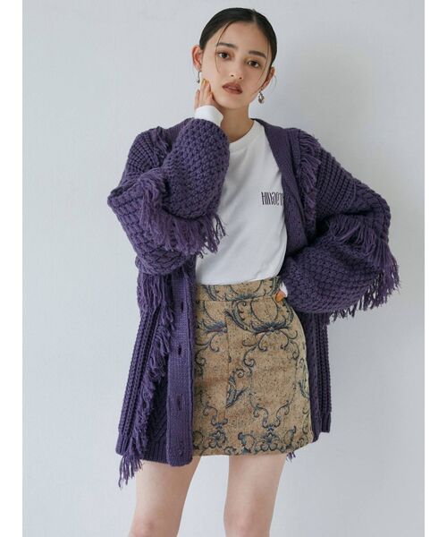 MURUA（ムルーア）の「ゴブランミニスカート（スカート・レディース・ブルー/キャメル・1/2）」の8枚目の写真