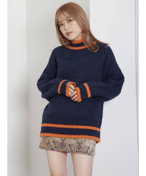 MURUA（ムルーア）の「ゴブランミニスカート（スカート・レディース・ブルー/キャメル・1/2）」の9枚目の写真