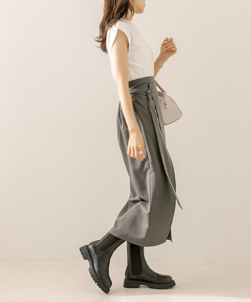 OLIVE des OLIVE（オリーブデオリーブ）の「フレンチスリーブＴシャツ（Tシャツ/カットソー・レディース・ブラック/ブラウン/オフホワイト/ラベンダー・FREE）」の6枚目の写真