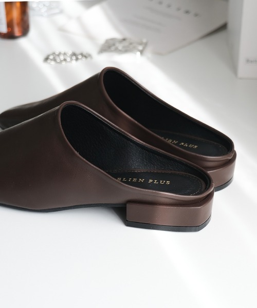 AmiAmi(アミアミ)の「スクエアトゥミュール(パンプス・レディース・ベージュ/ブラック/キャメル/アイボリー/チョコ/ブラック系その他/オートミール・L/LL/M/S)」の13枚目の写真