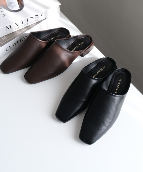 AmiAmi(アミアミ)の「スクエアトゥミュール(パンプス・レディース・ベージュ/ブラック/キャメル/アイボリー/チョコ/ブラック系その他/オートミール・L/LL/M/S)」の14枚目の写真