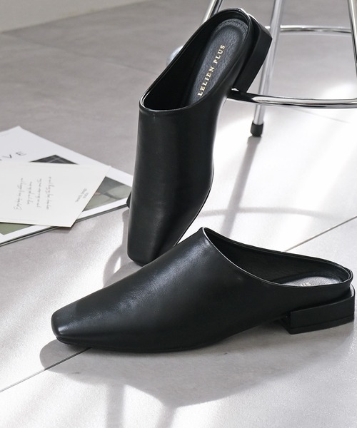 AmiAmi(アミアミ)の「スクエアトゥミュール(パンプス・レディース・ベージュ/ブラック/キャメル/アイボリー/チョコ/ブラック系その他/オートミール・L/LL/M/S)」の15枚目の写真