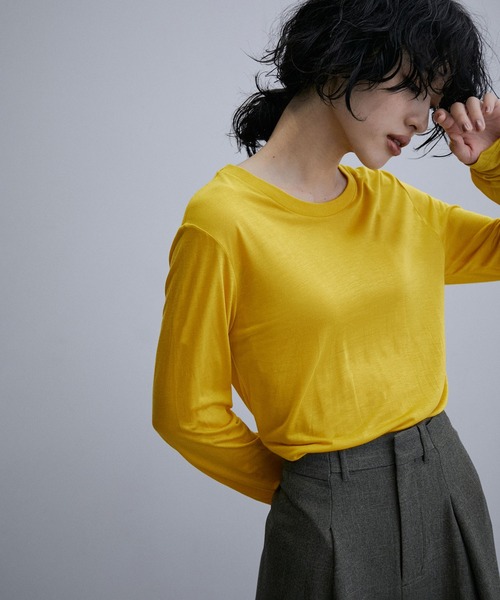 BASERANGE（ベースレンジ）の「【Baserange】LONG SLEEVE TEE（Tシャツ/カットソー・レディース・イエロー・S）」の9枚目の写真