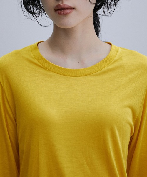 BASERANGE（ベースレンジ）の「【Baserange】LONG SLEEVE TEE（Tシャツ/カットソー・レディース・イエロー・S）」の4枚目の写真