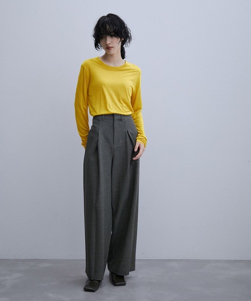 BASERANGE（ベースレンジ）の「【Baserange】LONG SLEEVE TEE（Tシャツ/カットソー・レディース・イエロー・S）」の3枚目の写真