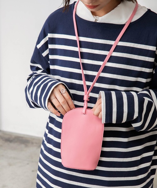 BONLECILL（ボンルシール）の「ラウンドポシェット / マルチミニショルダーバッグ（ショルダーバッグ・レディース・ブラック/ベージュ/ピンク/ライム/アイボリー・FREE）」の5枚目の写真