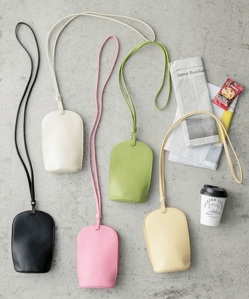 BONLECILL（ボンルシール）の「ラウンドポシェット / マルチミニショルダーバッグ（ショルダーバッグ・レディース・ブラック/ベージュ/ピンク/ライム/アイボリー・FREE）」の2枚目の写真