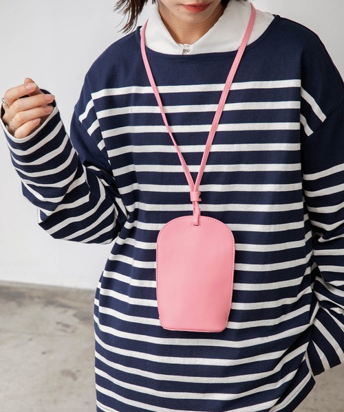 BONLECILL（ボンルシール）の「ラウンドポシェット / マルチミニショルダーバッグ（ショルダーバッグ・レディース・ブラック/ベージュ/ピンク/ライム/アイボリー・FREE）」の14枚目の写真