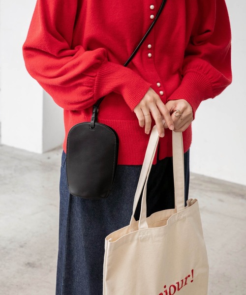 BONLECILL（ボンルシール）の「ラウンドポシェット / マルチミニショルダーバッグ（ショルダーバッグ・レディース・ブラック/ベージュ/ピンク/ライム/アイボリー・FREE）」の6枚目の写真